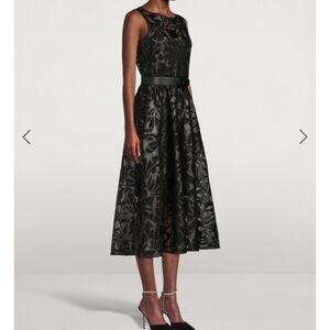 Akris Punto Black Belted Midi Dress